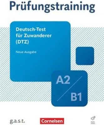 A book cover for a German language test preparation book.