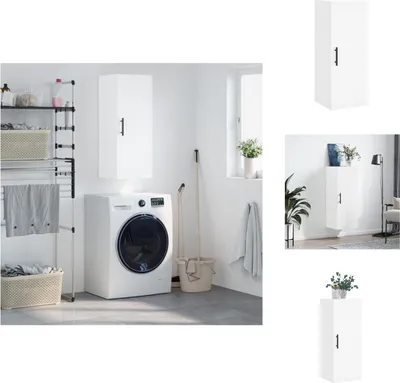 Obrázok produktu pre vidaXL Nástenná skrinka biela 34,5x34x90 cm - Príborníky