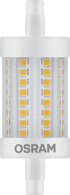 Image de 6 ampoules LED Osram, tige 78 mm, ligne 6,5 W = 60 W, R7s, claires, 806 lm, blanc chaud, 2700 K, 330°