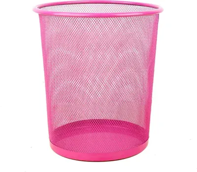 Produktbild von Sinoba Papierkorb Mülleimer Abfalleimer Papiereimer Draht Höhe 34cm 18L Pink