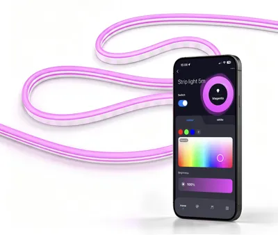Produktbild von Calex Smart Outdoor Neon LED-Streifen 5M, RGB, Spritzfest, Dimmbar