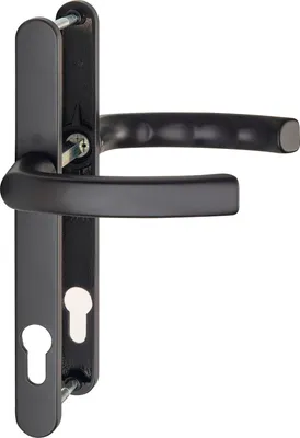 Produktbild von Drückergarnitur LIÈGE - auf Schmalschild 24 mm, 67 - 72, schwarz matt