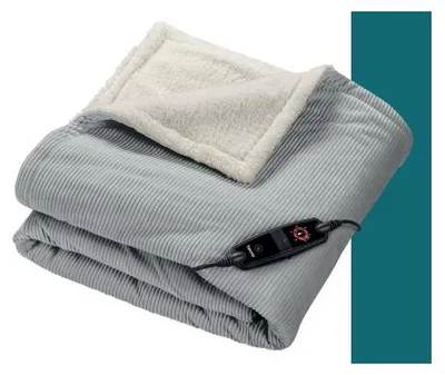 Immagine prodotto di Beurer HD 81 Coperta elettrica 110 W Verde, Grigio chiaro Tessuto