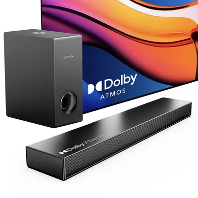 Produktbild von ULTIMEA 2.1 Kanal Soundbar mit Subwoofer, BassMAX, 3D Surround Sound System für TV-Lautsprecher, HDMI eARC, Nova S50