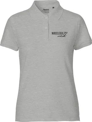 Produktbild von Huuraa Damen Polo Shirt Markkleeberg verliebt XXL Sport Grey Bio Baumwolle Fairtrade Poloshirt Geschenkidee