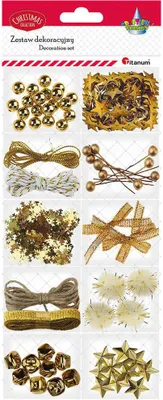 Immagine prodotto di Set di decorazioni natalizie - oro