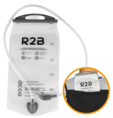 Produktbild von R2B Trinkblase 2 Liter – BPA-frei & Auslaufsicher – Geeignet für Laufweste oder Laufrucksack – Trinkrucksack