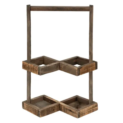Produktbild von Clayre & Eef Weinregal 27x14x42 cm Braun Holz