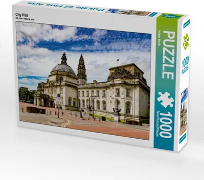 Produktbild von CALVENDO Puzzle Cardiff: City Hall 1000 Teile Puzzle quer | 1000 Teile Lege-Größe 64x48cm Foto-Puzzle für glückliche Stunden