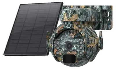 Obrázek produktu pro Solární kamera, 12násobný zoom, 360° zorný úhel, 4 MP, 4G, bez zoomu