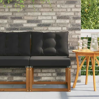 Produktbild von Outdoor Mittelsofa - CLORIS - Modulare Sofateile - Massivholz Akazie und Textilene Stoff Natur - Gartenstühle C1634