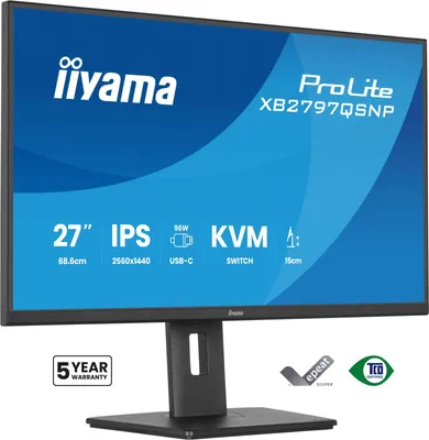 Image de Iiyama XB2797QSNP-B1 IIYAMA 68.6cm (27")   XB2797QSNP-B1 16:9 HDMI+DP+USB-C+KVM