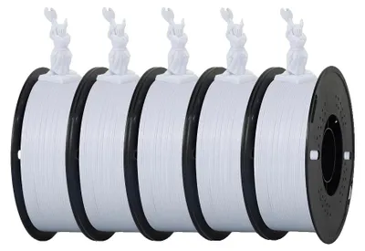 Zdjęcie produktu dla Filament do drukarek 3D, wysoka wytrzymałość, niewielki skurcz, 5 kg, biały PETG