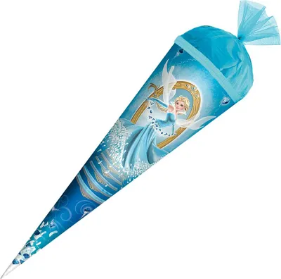 Produktbild von Schultüte / Zuckertüte / Länge: 35cm / rund / "Krsitallprinzessin"