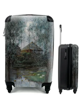 Produktbild von MuchoWow® Koffer Handgepäck Trolley Rollkoffer Kleine Reisekoffer mit 4 Rollen - Heuhaufen - Piet Mondrian - Cabin Size < 55x40x23 cm & 55x40x20 cm - Fotokoffer - Kabinenkoffer - Boardgepäck - Reise-Box - Reisekoffer - Reisegepäck - Koffer mit Bild - Trolley für Kinder