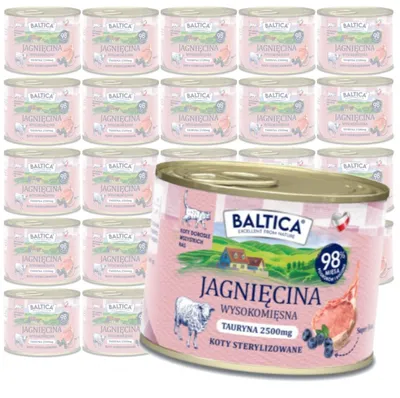 Zdjęcie produktu dla Baltica Smaki Regionów Jagnięcina 24x185g Bezzbożowa Mokra Karma Dla Kotów Sterylizowanych