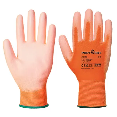 Produktbild von Portwest A120 PolyurethanBeschichteter-Handschuh Orange Gr. M