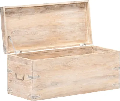 Image de vidaXL Coffre 90x40x40 cm en bois massif d'acacia