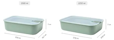 Image de Mepal set easyclip 3-piece (2 x 700 ml + 1500 ml) - nordic black 242 x 172 x 148 106181041100