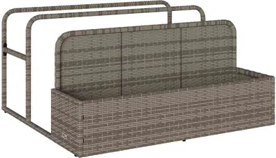 Obrázek produktu pro Plovoucí úložný prostor k bazénu šedý 110 x 100 x 57 cm polyratan