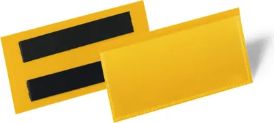 Produktbild von DURABLE Etikettentaschen magnetisch 100x38 mm 50 St., gelb 174104