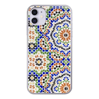Produktbild von MuchoWow® Handyhülle Schutzhülle Hülle für iPhone 11 Ein Mosaikdetail mit vielen verschiedenen Formen Silikon Softcase Handy Hülle - Handytasche