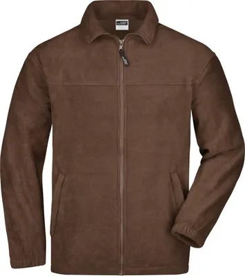 Produktbild von James & Nicholson Fleecejacke Full-Zip, Gr. 4XL,braun