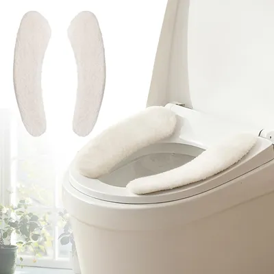 Produktbild von Plüsch Toilettensitzbezug Kissen Waschbar und Komfortabel Weiß