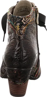 Produktbild von LAURA VITA Schnürstiefelette Alcizeeo 01 charbon schwarz noir grau Ledermix mit kleinem Trichterabsatz bequeme Weite G Grösse 38 EU