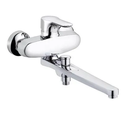 Obrázok produktu pre Jednopáková nástenná vaňová batéria Objekta Outlet 310 mm bez sprchovej batérie chrómovaná Kludi