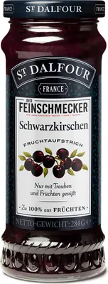 Produktbild von St. Dalfour Fruchtaufstrich Schwarzkirschen Aufstrich Konfitüre 280g