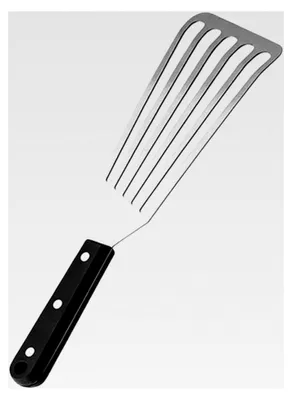 Produktbild von Edelstahl Spatel mit Ölablauflöchern für Steak und Burger, hitzebeständiger Küchenwender für Grill und Zuhause