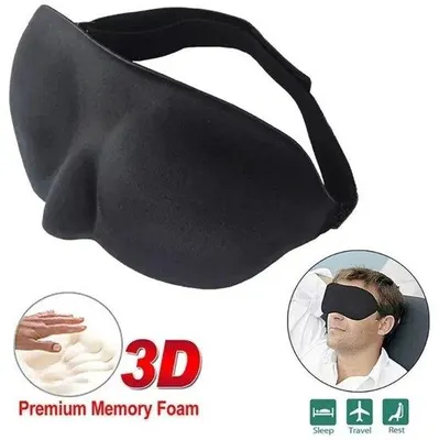 Immagine prodotto di Set da 2: maschera da viaggio 3D, cuscino per dormire, oscurante, riposo, relax, Blindling