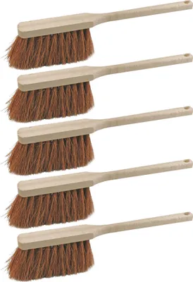 Produktbild von Novaliv 5x Hochwertiger Langstiel Handfeger 45 cm mit Holzgriff feine Kokosborsten Effektive Reinigung Vielseitige Anwendungsmöglichkeiten im Haushalt Staub Schmutz Haare Langlebig aus Holz