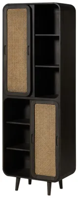 Produktbild von MASSIVMOEBEL24.DE Schrank Mango 70x40x200 dunkelgrau lackiert VALENCIA #215