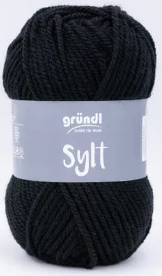 Produktbild von Gründl Wolle 80% Polyacryl 20% Wolle schwarz 100g/130m Nadelstärke 7-8