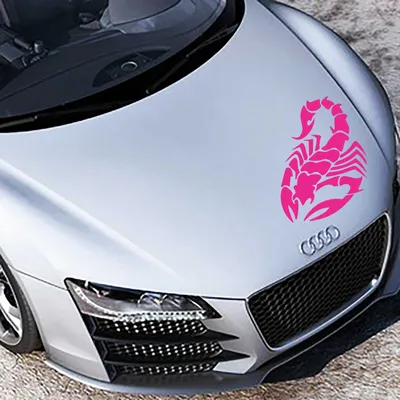 Produktbild von Aufkleber - Autoaufkleber "Skorpion" 70cm x 46cm pink - Tuning Carystyling Heckscheibe Auto
