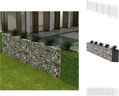 Produktbild von vidaXL Gabionenkorb Pflanzkasten Gemüse-Hochbeet Stahl 300×30×100 cm -  Zaunfelder