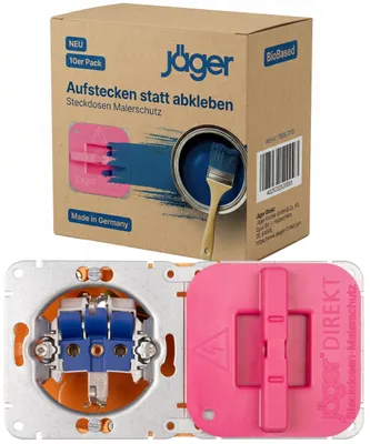 Image de JÄGER : 10 prises de courant de protection pour peinture, réutilisables, couvercles de prises pour montage
