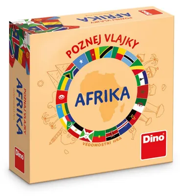 Obrázok produktu pre Poznaj vlajky Afriky – spoločenská cestovná hra v krabici 13 x 13 x 4 cm