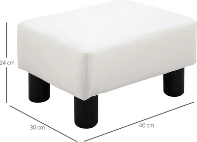 Produktbild von HOMCOM Fußhocker Sitzhocker Hocker Bank Sitzbank Chesterfield aus Kunstleder