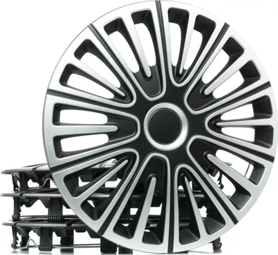 Produktbild von 15" Zoll Radkappen Schwarz/Silber Radzierblenden Radblenden 15 MOTION ARGO