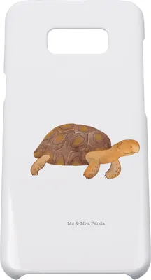 Produktbild von Mr. & Mrs. Panda Samsung Galaxy S8 plus Handyhülle  Schildkröte Marschieren - Weiß - Geschenk, Meer, Handy Case, Cover, Neustart, Hülle, Abenteuer, Handycover, Motivation