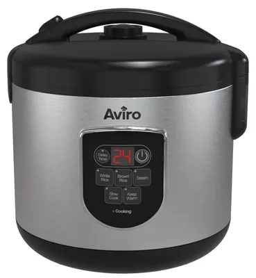 Produktbild von Aviro Reiskocher – Slow Cooker – 1,2 l – 7 Funktionen – Warmhaltefunktion – Reiskocher – Antihaftbes