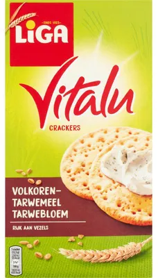 Produktbild von Liga Vitalu Vollkorncracker 200g – Knusprige, ballaststoffreiche Vollkorncracker