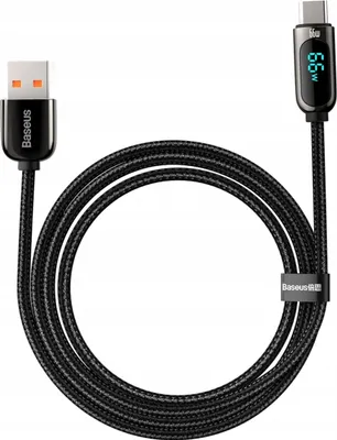 Image de Câble Usb Do Usb-C Baseus Display, 66W, 1M (Czarny)