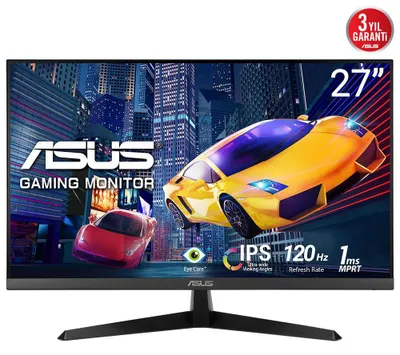 Produktbild von ASUS VY279HGR, 68,6 cm (27"), 1920 x 1080 Pixel, Full HD, LCD, Schwarz