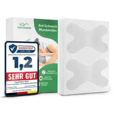 Produktbild von 120 x Mundtape zum Schlafen, verbesserten Schlaf, Schnarchlinderung, weiches Mundband für bessere Nasenatmung, Schlafstreifen für weniger Mundatmung