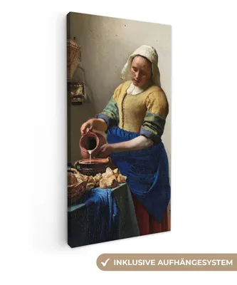 Obrázek produktu pro OneMillionCanvasses® - Obraz na plátně - Dojička - Obraz od Johannes Vermeer, nástěnná malba, nástěnné dekorace obrazy obývací pokoj, 20x40cm