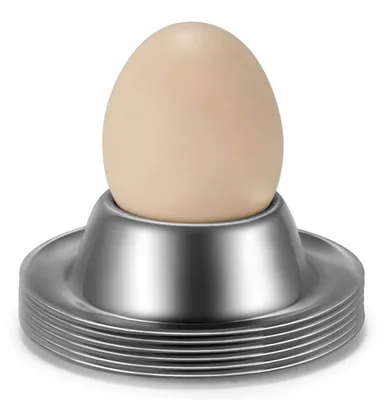 Eierbecher-Set 6er-Pack aus Edelstahl für Frühstück & Brunch